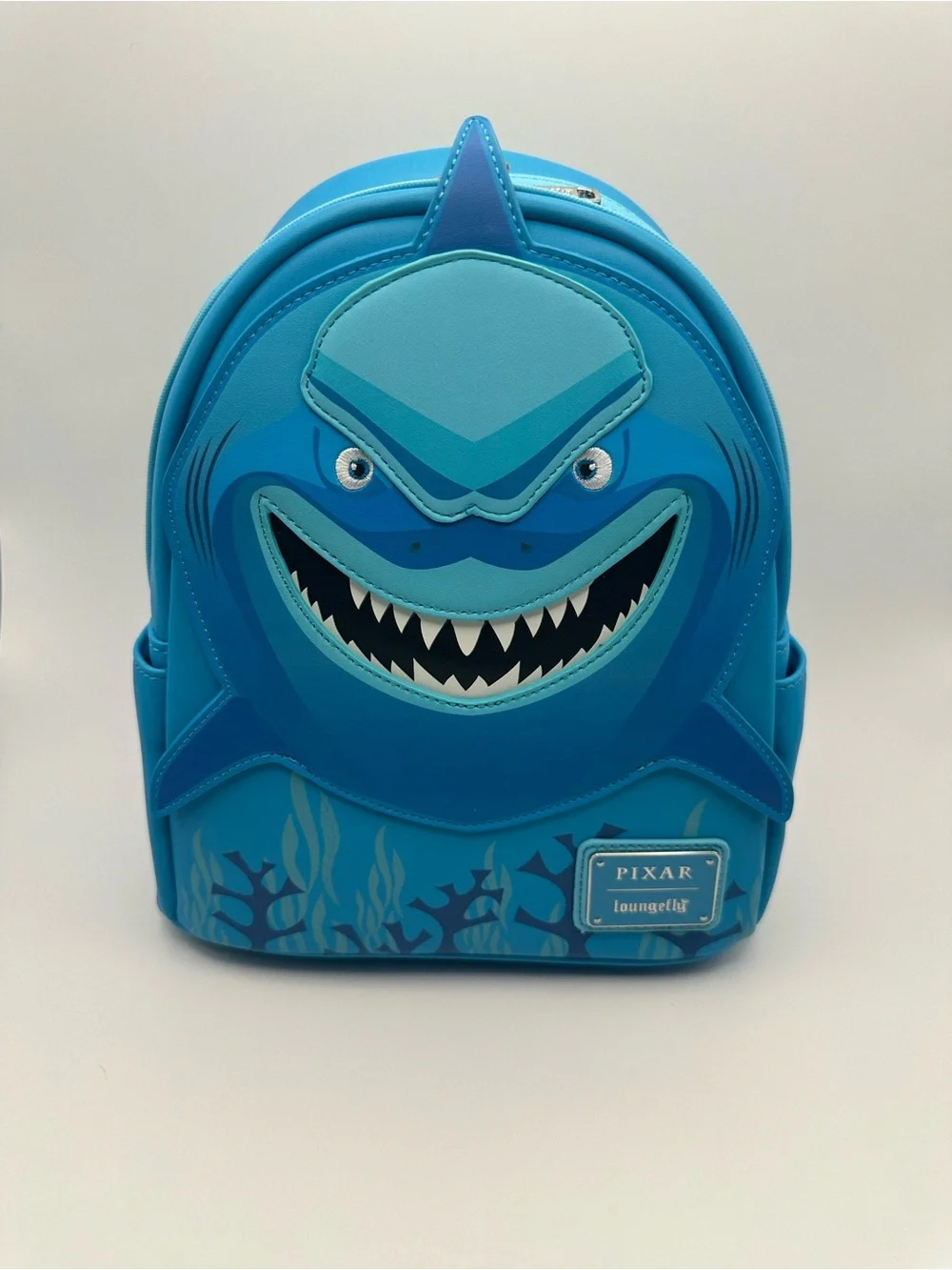 Loungefly Shark Face Kids Backpack in Bright Blue